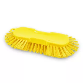  Igeax élelmiszeripari ergonomikus kézi kefe, nagy méretű, lekerekített végekkel, sárga