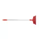 Igeax élelmiszeripari seprű, partvis, 28cm széles, 80cm nyéllel, piros, billenő szemetes lapáthoz