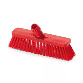   Igeax élelmiszeripari tolóseprű, partvis fej, 30 cm, 0,75mm kemény sörtével, piros