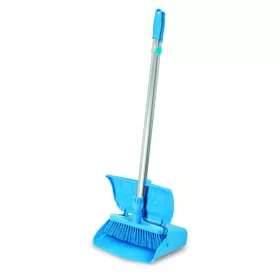   Igeax élelmiszeripari billenős szemetes lapát és seprű 28cm széles, 80cm nyéllel kék 0,5 mm