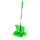 Igeax élelmiszeripari billenős szemetes lapát és seprű 28cm széles, 80cm nyéllel zöld 0,5 mm