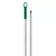 Igeax élelmiszeripari aluminium nyél menetes 130cm-es 25 mm átmérőjű, zöld