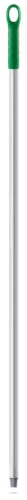 Igeax élelmiszeripari aluminium nyél menetes 130cm-es 25 mm átmérőjű, zöld