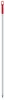 Igeax élelmiszeripari aluminium nyél menetes 130cm-es 25 mm átmérőjű, piros