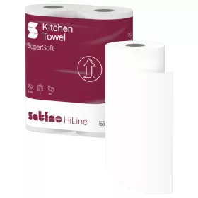  Satino Wepa Prestige kéztörlő 2 rétegű fehér 2x64lap, 16 csomag/zsák