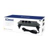 Commel bútorba süllyeszthető, rejtett elosztó 3 db aljzat, USB A+C fekete, 16A 3680W