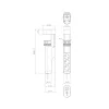 Commel asztalhoz rögzíthető elosztó,  3 db aljzat, USB A+C fekete 16A 3680W