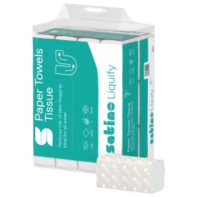   Satino Wepa Liquify V hajtogatott kéztörlő 2 rétegű, cellulóz 24x21 cm 12x336lap/zsák (4032 lap)