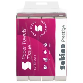   Satino Wepa Prestige V hajtogatott kéztörlő 2 rétegű, cellulóz, 22x21cm, 4032lap/zsák