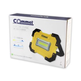   Commel LED reflektor 10W, hordozható, akkumulátoros, 1000 lumen