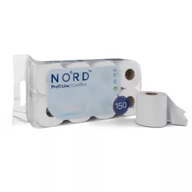   NORD Profi Line Comfort kistekercses toalettpapír 3 rétegű fehér 150 lapos 8 tekercses