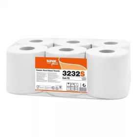   Celtex Save Plus tekercses kéztörlő, 75% cell, 2 réteg, 108m, 450 lap, 19x24cm, 6 tekercs/zsugor