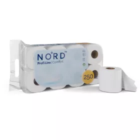   NORD Profi Line Comfort kistekercses toalettpapír 3 rétegű fehér 250 lapos 8 tekercses