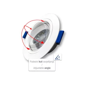   Commel süllyesztett LED panel, állítható, kerek 90mm 3000K, 3db