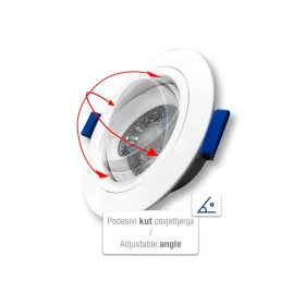   Commel süllyesztett LED panel, állítható, kerek 90mm 4000K, 3db