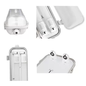   Commel LED armatúra lámpatest, por és víz mentes, 2db LED fénycsővel  2x24 W 156 cm
