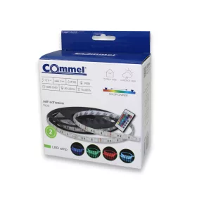   Commel LED szalag 5050 SMD (60 led fény/méter) RGB színes távirányítóval   3 m