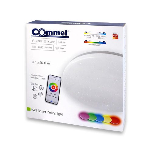 Commel LED smart Wifi mennyezeti lámpa 49cm, 36W