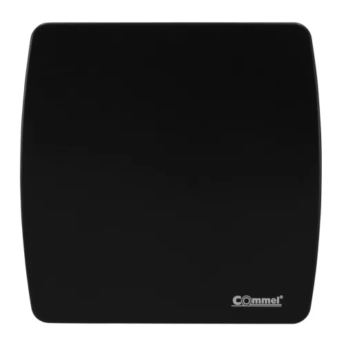 Commel elszívó ventilátor 120 mm, időzítővel, záró lamellával, golyóscsapágyas fekete 16 W, 160 m³/h , 34 dB