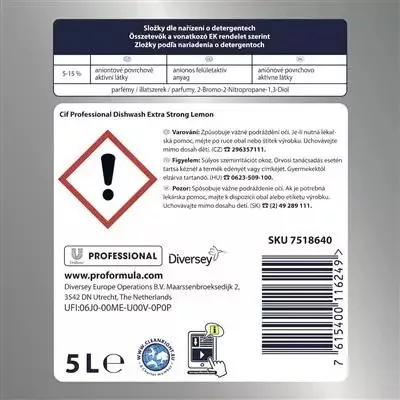 Cif Dishwash Extra Strong Lemon kézi mosogatószer 5L 