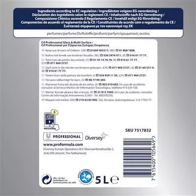 Cif Pro formula Window és Multi surface ablak és felülettisztítószer 5L