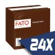 Fato Szalvéta 24x24cm csokoládébarna 2 rétegű 100 lap/csomag (24 csomag)