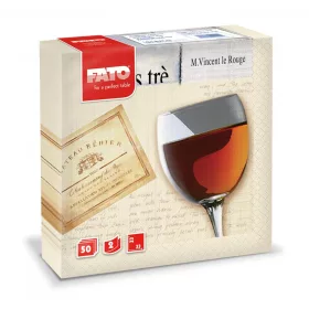   Fato Szalvéta 33x33cm mintás Dégustation Deluxe 2 réteg 50 lap/csomag