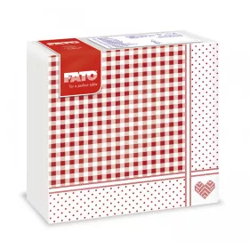   Fato Sztár szalvéta Shabby Red 2 rétegű 38x38cm 40szál/csomag  
