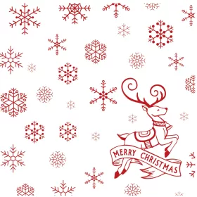   Fato Sztár karácsonyi szalvéta Christmas Deer White 2 rétegű 38x38cm 40 szál/csomag 