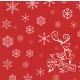 Fato Sztár karácsonyi szalvéta Christmas Deer Red 2 rétegű 38x38cm 40 szál/csomag 