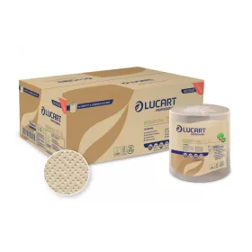   Lucart ECO Natural Cardboard Core tekercses törlő 2 rétegű 155m 6 tekercs/karton, 40 karton/raklap