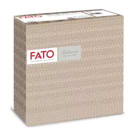 Fato Airlaid szalvéta 40x40cm Csipke mogyoró 50 lapos