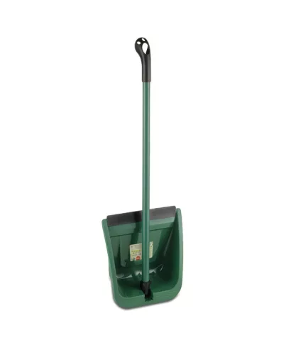 Fass Natural Green nyeles szemeteslapát gumi éllel zöld
