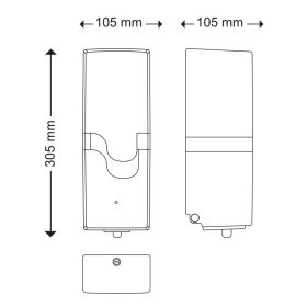   Celtex E-Control szenzoros wc ülőke fertőtlenítő adagoló ABS fekete