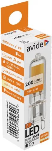 Avide LED 2W G9 C-LED NW 4000K