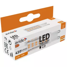 Avide LED 4.2W G9 NW 4000K fekvő