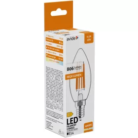Avide LED Filament Candle 6.5W E14 NW 4000K High Lumen