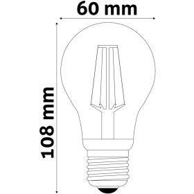 Avide LED Filament Globe 3.8W E27 WW 3000K Super High Lumen