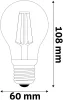 Avide LED Filament Globe 4.9W E27 A60 WW 2700K Super High Lumen