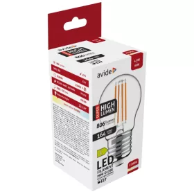   Avide LED Filament Mini Globe 4.9W E27 WW 2700K Super High Lumen