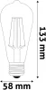 Avide LED Filament ST57 7W Fényerőszabályzós Borostyán E27 WW 2500K