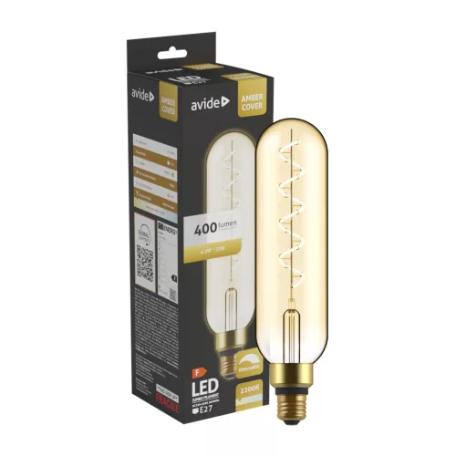 Avide LED Jumbo Filament Melan Amber 4.5W E27 2200K Fényerőszabályzós