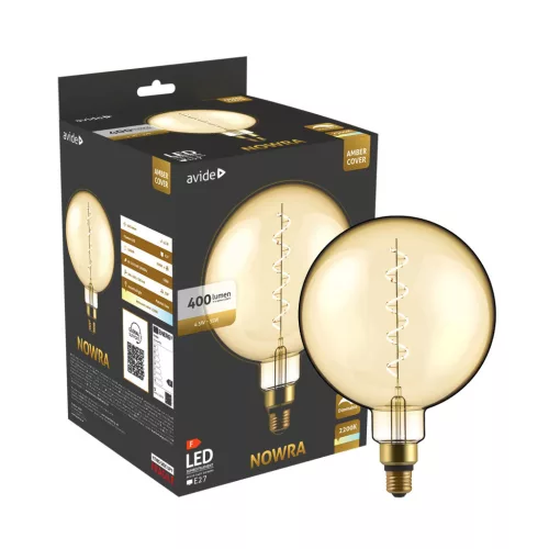 Avide LED Jumbo Filament Nowra Amber 4.5W E27 2200K Fényerőszabályzós