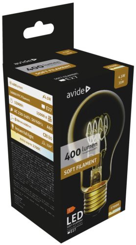 Avide LED Soft Filament Globe 4.5W E27 120° EW 2700K