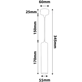 Avide Függeszték GU10 Lámpatest Kerek Fehér 170mm