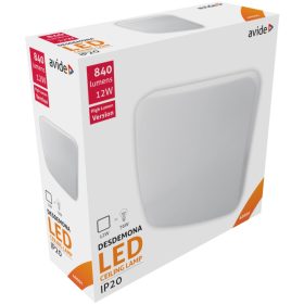   Avide LED Mennyezeti Lámpa Négyzetes Desdemona 12W 280*90mm NW 4000K
