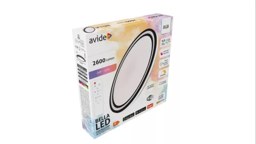 Avide LED Mennyezeti Lámpa Bella 24W RGB+CCT+Tuya Távirányítóval