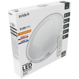   Avide LED Mennyezeti Lámpa Pandora-CCT (Alu) 48W (24+24) Távirányítóval