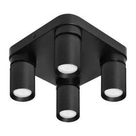   Adviti spot lámpa fali és mennyezeti fekete négyzet 4x GU10 málta  