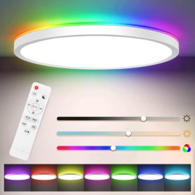   Adviti LED mennyezeti lámpa távirányítóval RGB- CCT fehér 36w 3500 lm